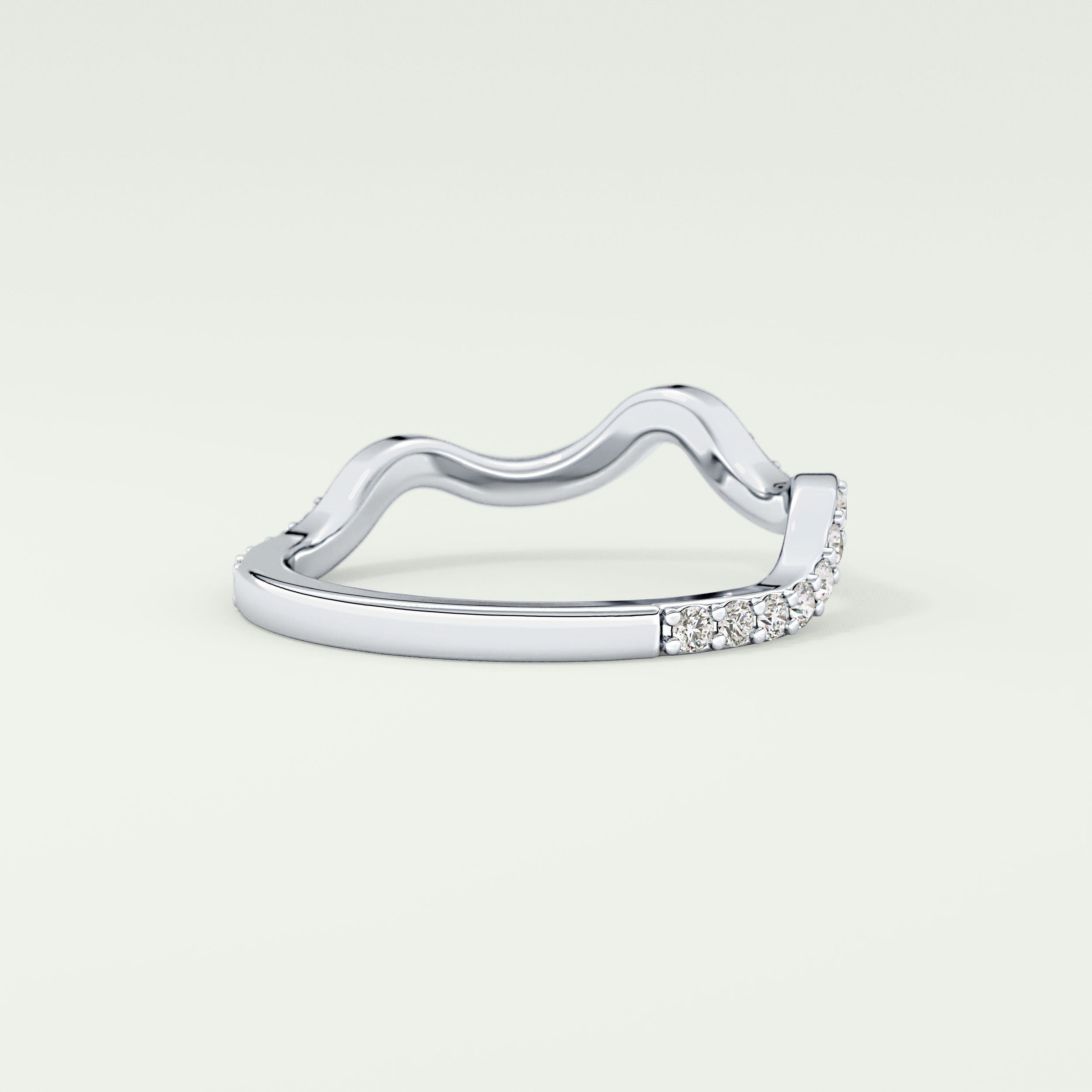 0.58 TCW Round Shaped Lab Grown Diamond Wedding Band