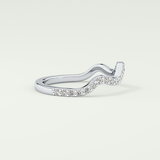 0.58 TCW Round Shaped Lab Grown Diamond Wedding Band