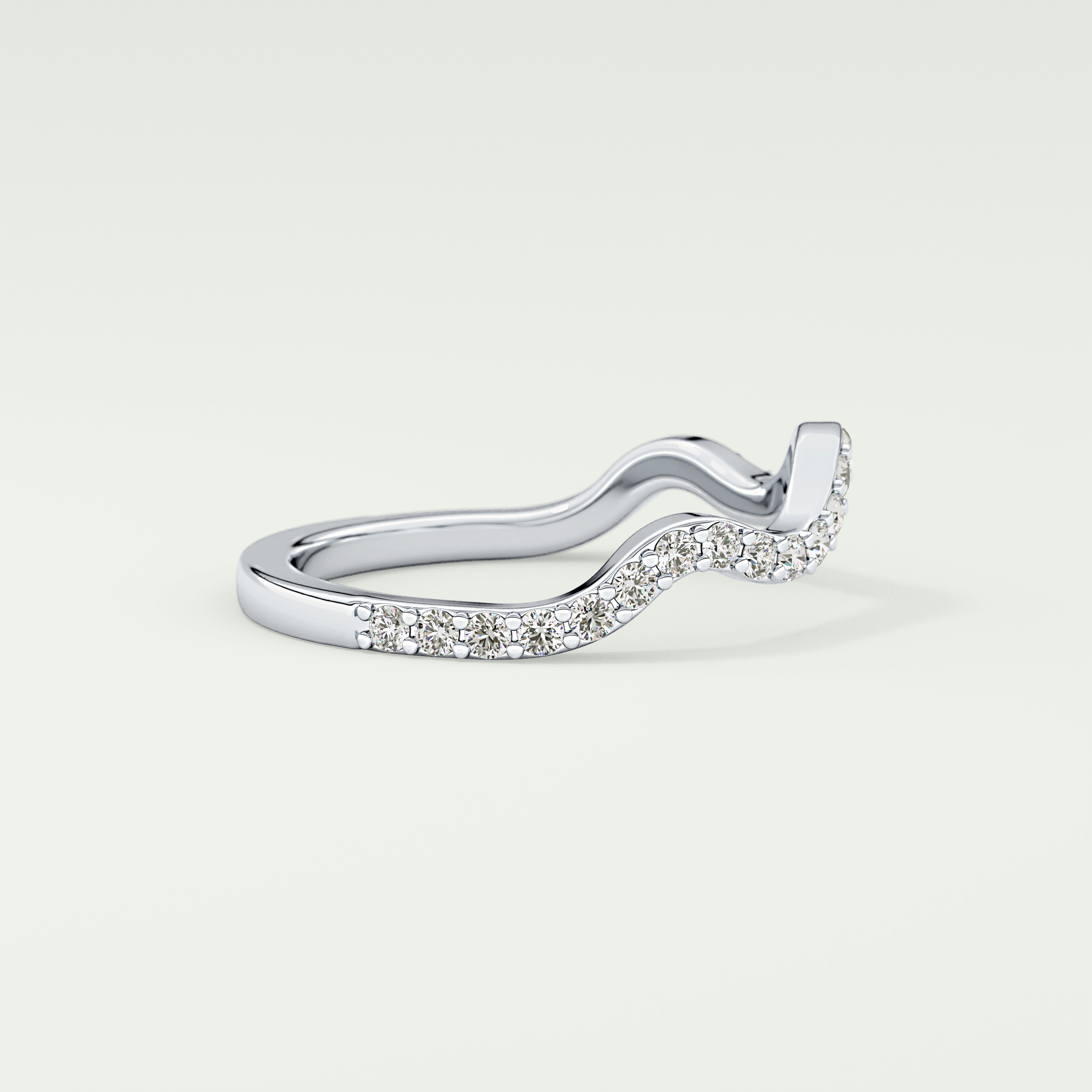 0.58 TCW Round Shaped Lab Grown Diamond Wedding Band