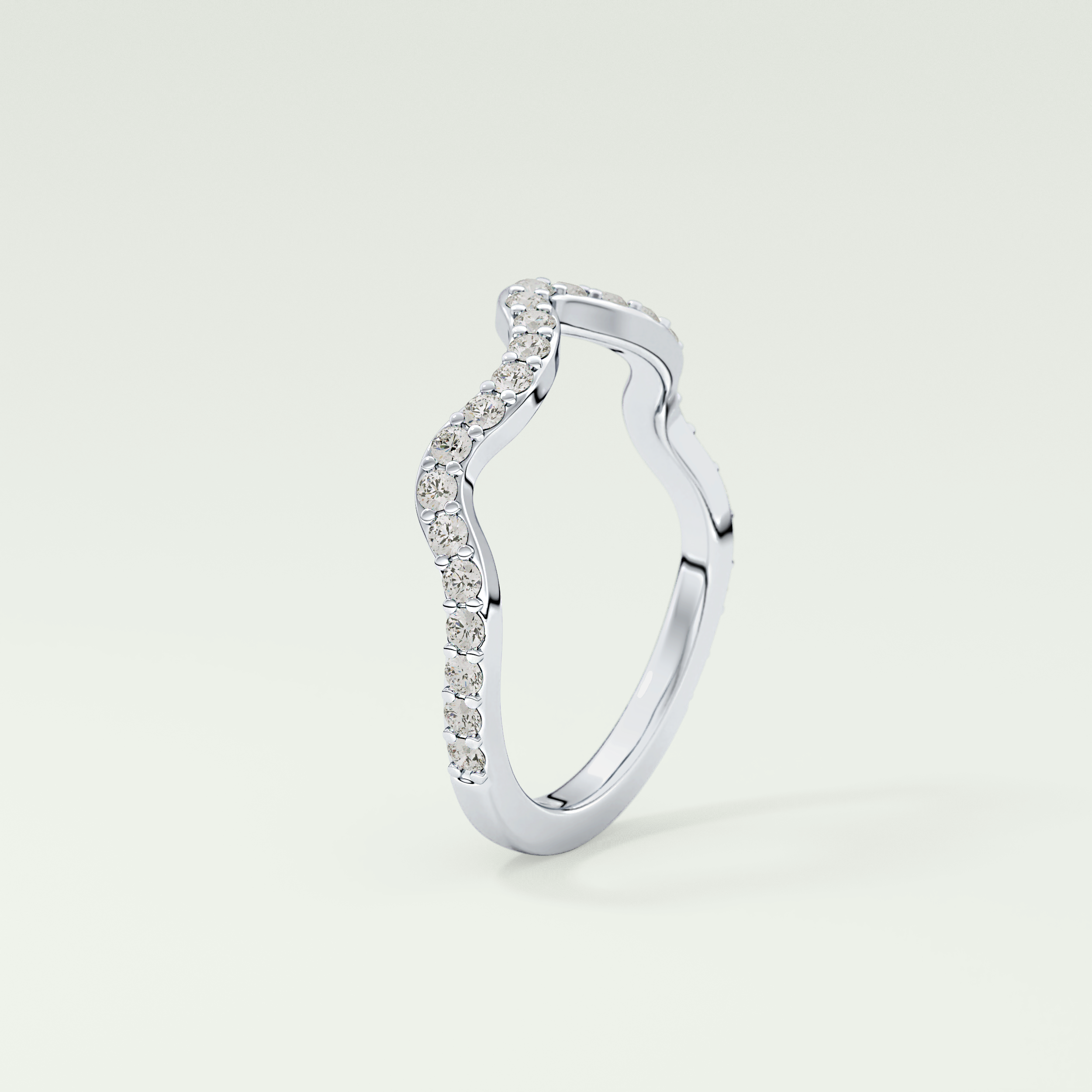 0.58 TCW Round Shaped Lab Grown Diamond Wedding Band