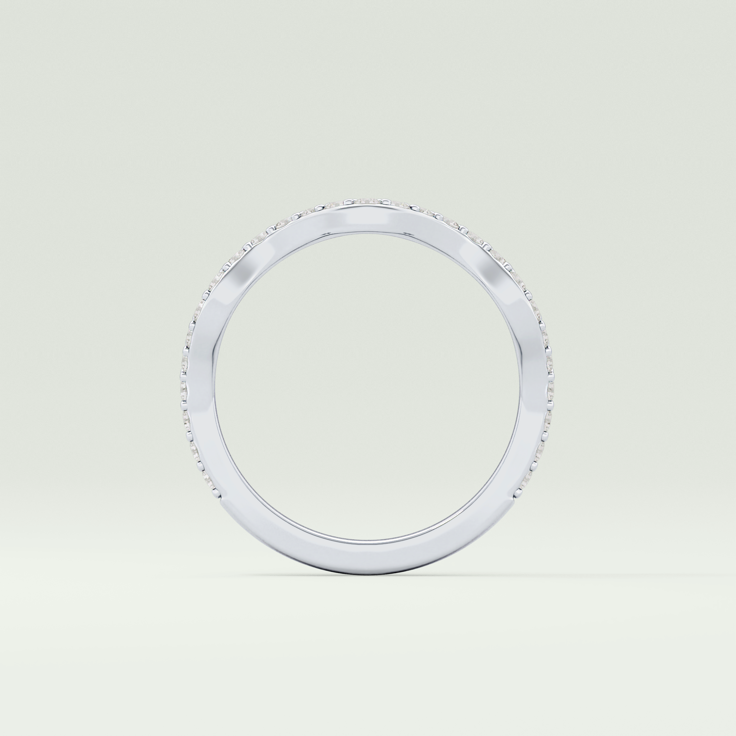 0.58 TCW Round Shaped Lab Grown Diamond Wedding Band