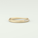 0.16 TCW Round Shaped Lab Grown Diamond Wedding Band