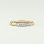 0.16 TCW Round Shaped Lab Grown Diamond Wedding Band