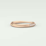 0.16 TCW Round Shaped Lab Grown Diamond Wedding Band
