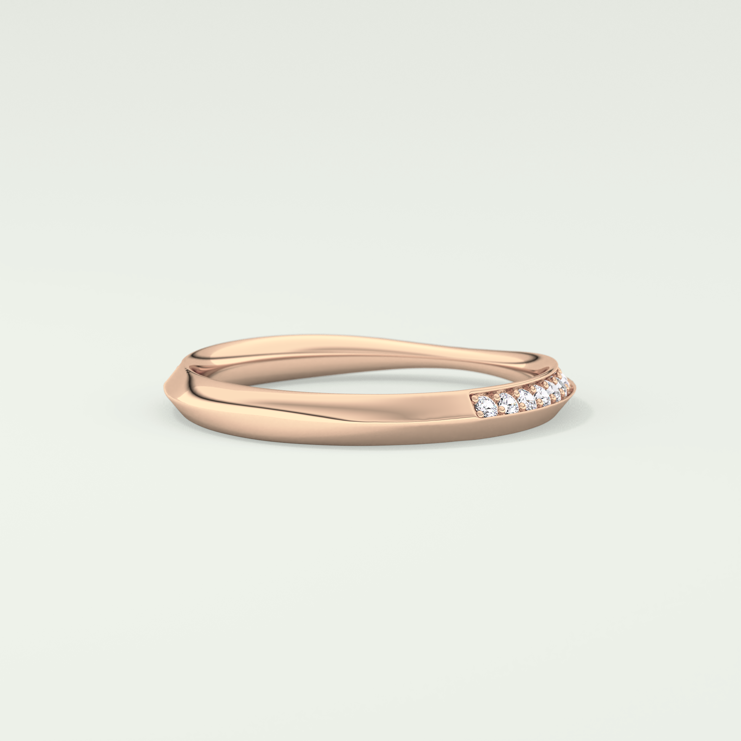 0.16 TCW Round Shaped Lab Grown Diamond Wedding Band