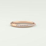0.16 TCW Round Shaped Lab Grown Diamond Wedding Band