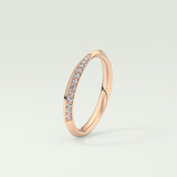 0.16 TCW Round Shaped Lab Grown Diamond Wedding Band