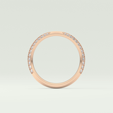 0.16 TCW Round Shaped Lab Grown Diamond Wedding Band