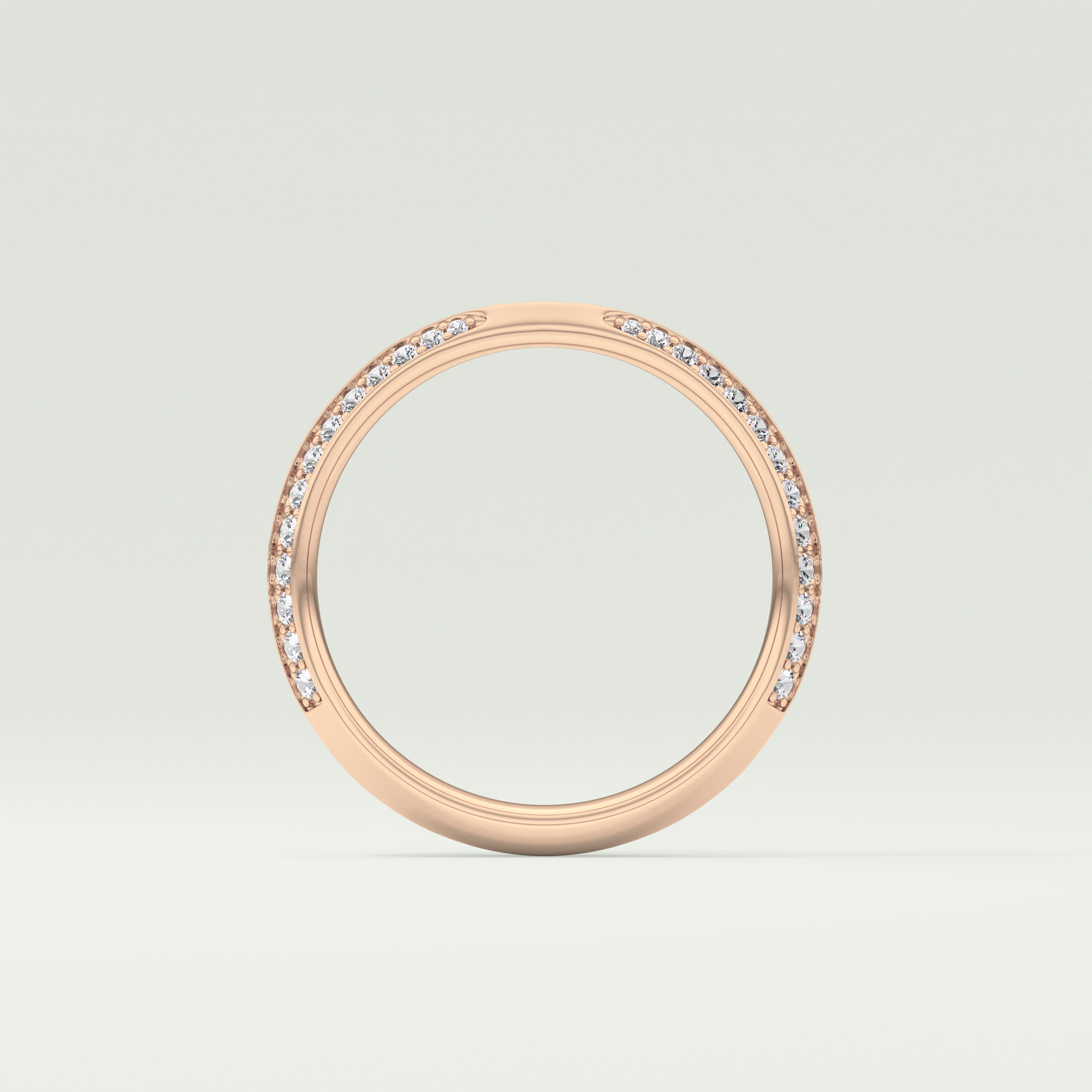 0.16 TCW Round Shaped Lab Grown Diamond Wedding Band