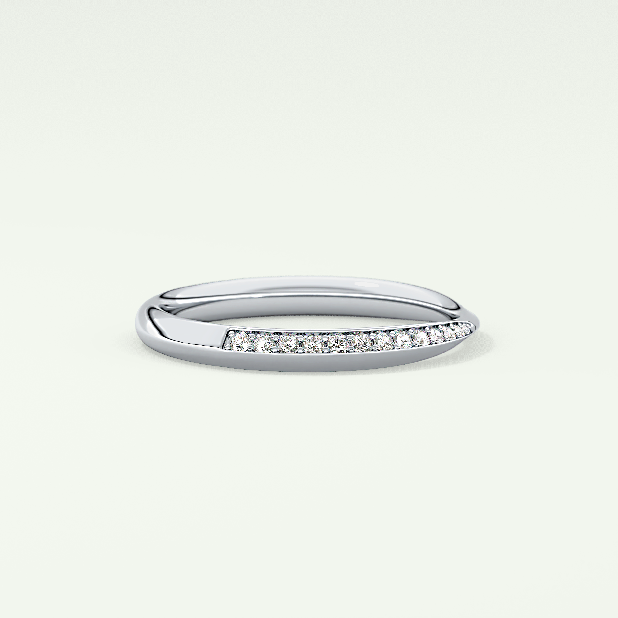 0.16 TCW Round Shaped Lab Grown Diamond Wedding Band