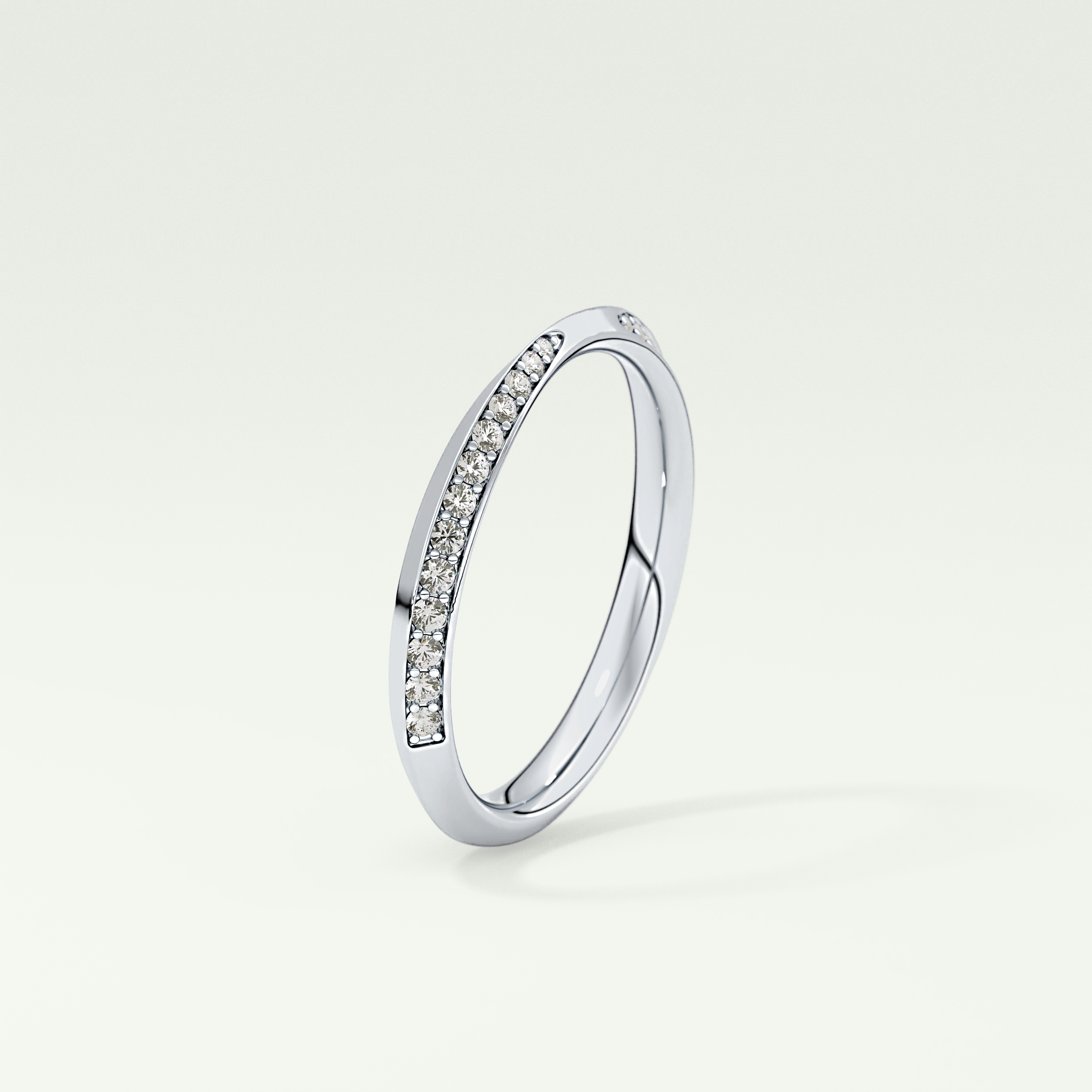 0.16 TCW Round Shaped Lab Grown Diamond Wedding Band