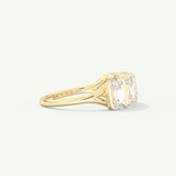 2.5 TCW Emerald Cut Lab-Grown Diamond Half Eternity Wedding Band