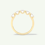 2.5 TCW Emerald Cut Lab-Grown Diamond Half Eternity Wedding Band