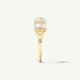 2.5 TCW Emerald Cut Lab-Grown Diamond Half Eternity Wedding Band