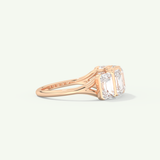 2.5 TCW Emerald Cut Lab-Grown Diamond Half Eternity Wedding Band