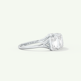 2.5 TCW Emerald Cut Lab-Grown Diamond Half Eternity Wedding Band