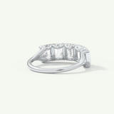2.5 TCW Emerald Cut Lab-Grown Diamond Half Eternity Wedding Band