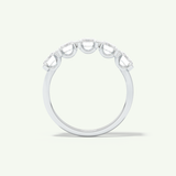 2.5 TCW Emerald Cut Lab-Grown Diamond Half Eternity Wedding Band