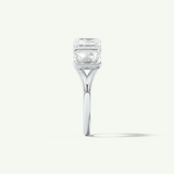 2.5 TCW Emerald Cut Lab-Grown Diamond Half Eternity Wedding Band