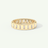 0.8 TCW Baguette Cut Lab-Grown Diamond Full Eternity Bezel Wedding Band