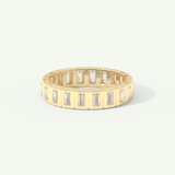 0.8 TCW Baguette Cut Lab-Grown Diamond Full Eternity Bezel Wedding Band