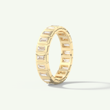 0.8 TCW Baguette Cut Lab-Grown Diamond Full Eternity Bezel Wedding Band