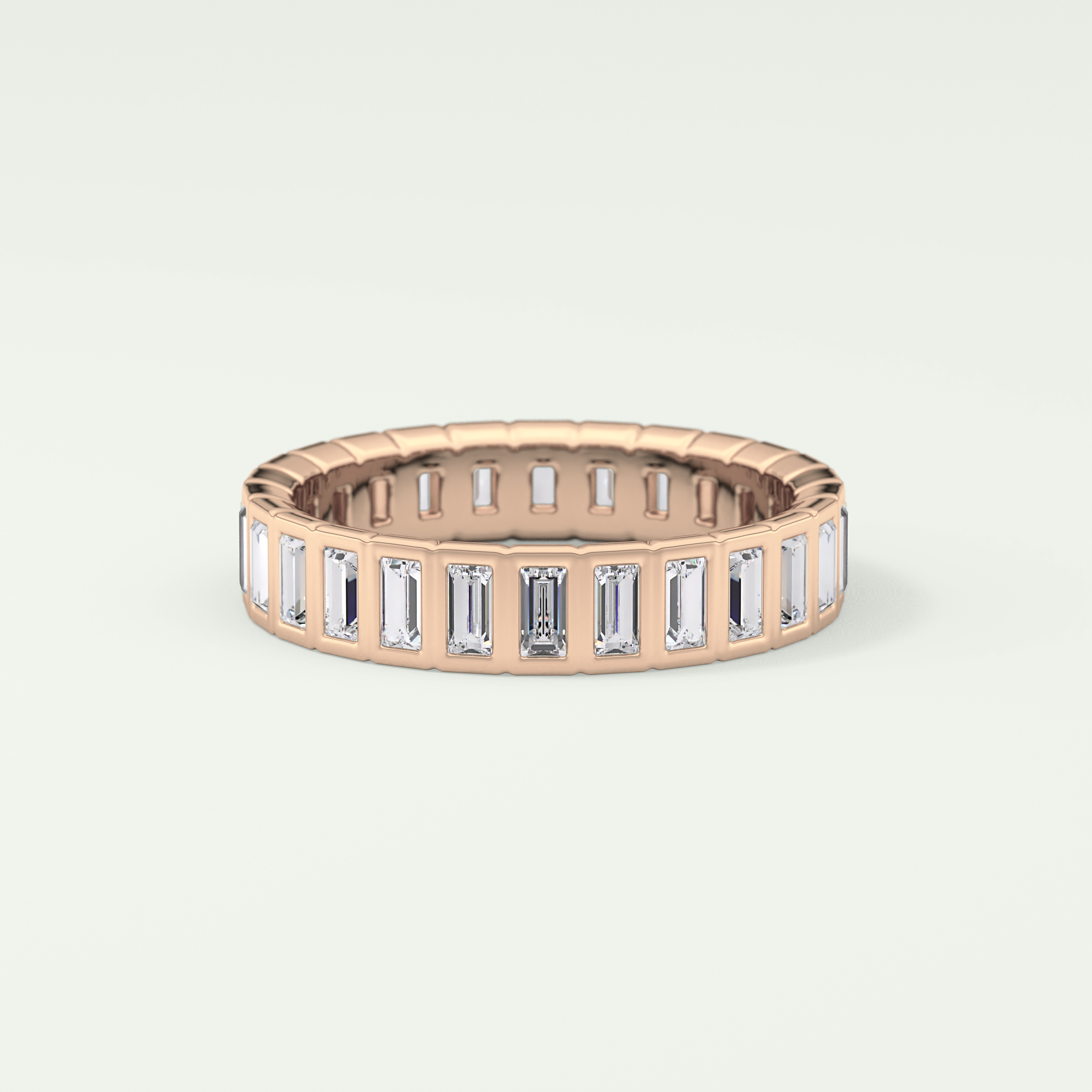0.8 TCW Baguette Shaped Lab Grown Diamond Wedding Band