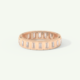 0.8 TCW Baguette Cut Lab-Grown Diamond Full Eternity Bezel Wedding Band