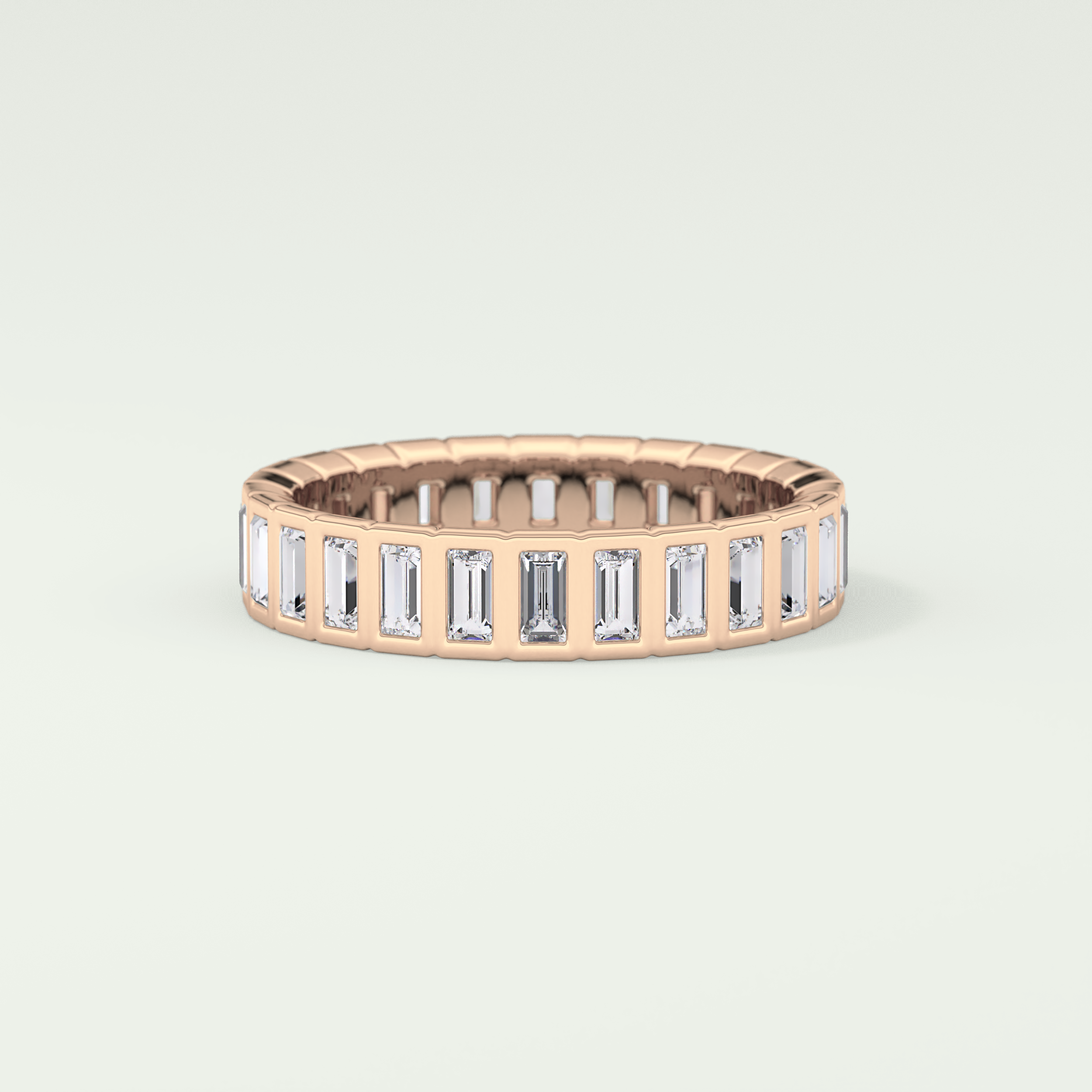 0.8 TCW Baguette Shaped Lab Grown Diamond Wedding Band