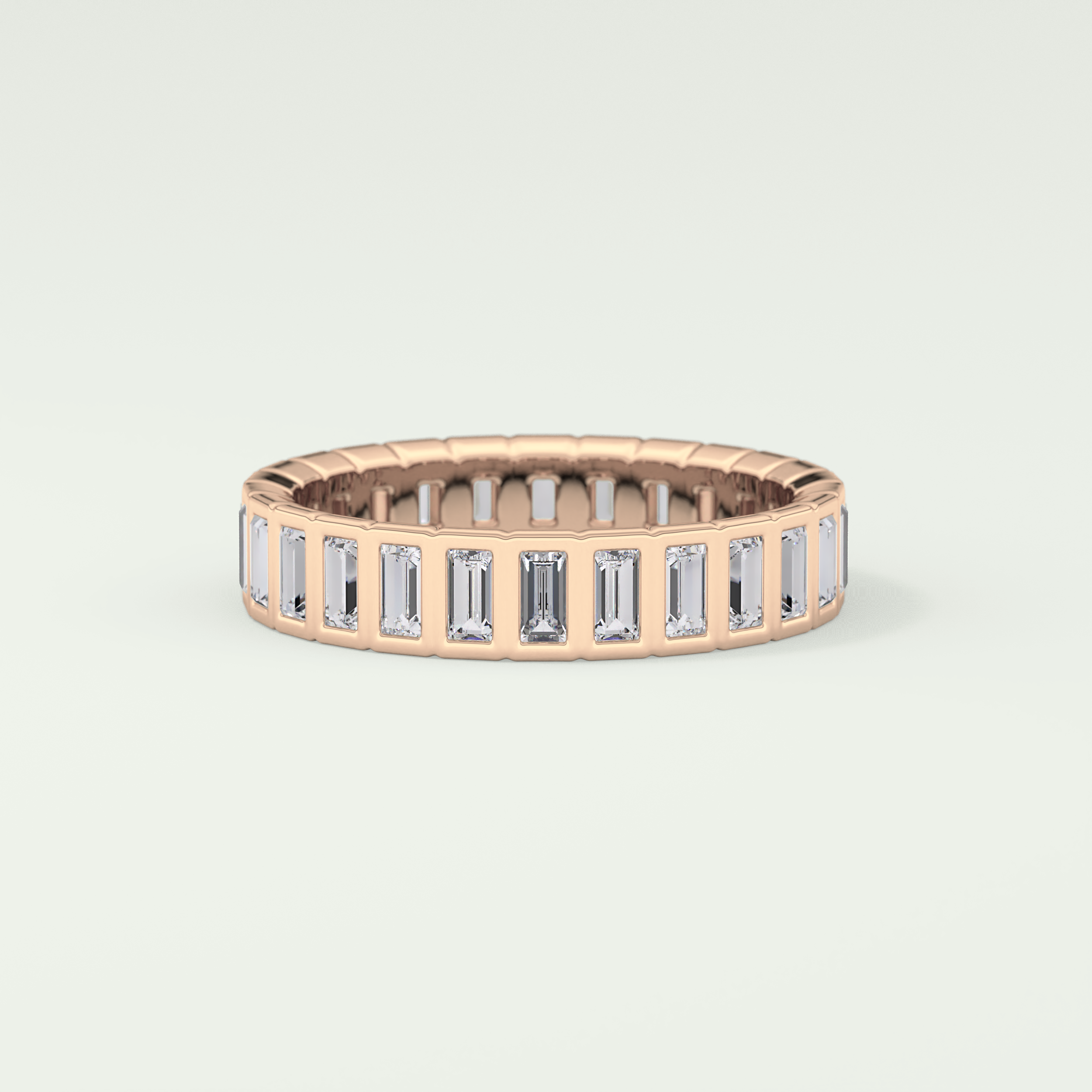 0.8 TCW Baguette Shaped Lab Grown Diamond Wedding Band