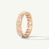 0.8 TCW Baguette Cut Lab-Grown Diamond Full Eternity Bezel Wedding Band