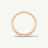 0.8 TCW Baguette Cut Lab-Grown Diamond Full Eternity Bezel Wedding Band