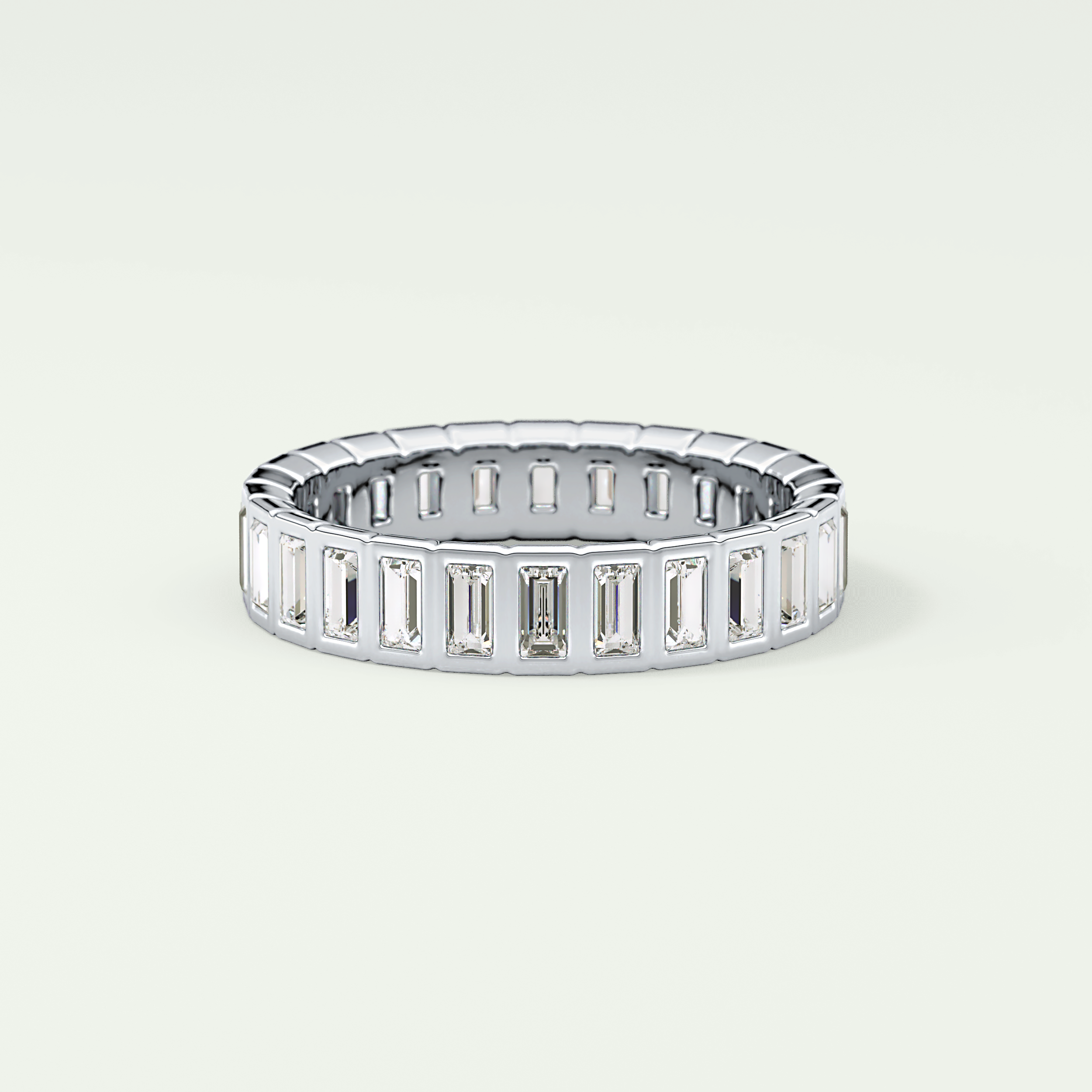 0.8 TCW Baguette Shaped Lab Grown Diamond Wedding Band