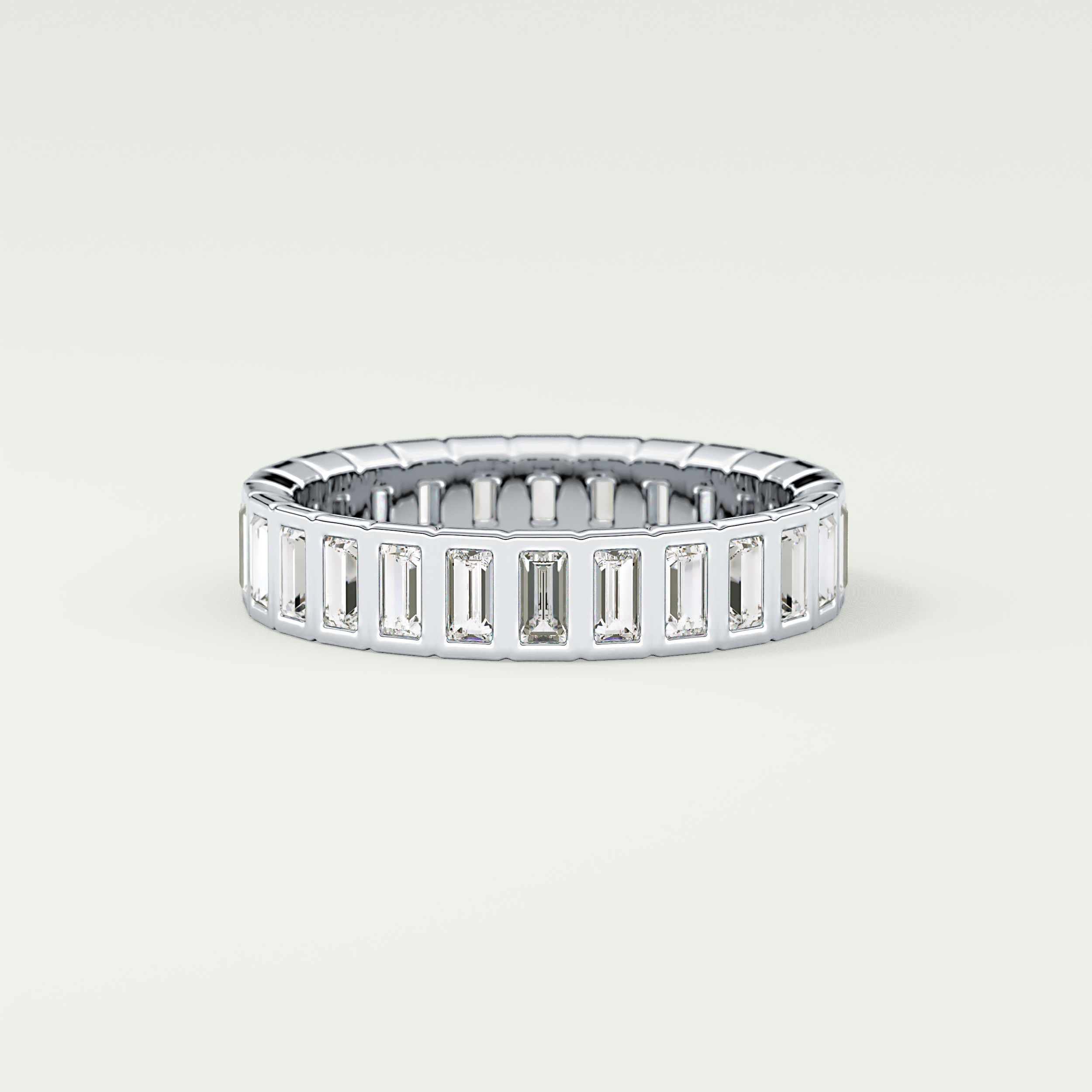 0.8 TCW Baguette Shaped Lab Grown Diamond Wedding Band