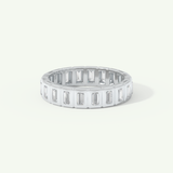 0.8 TCW Baguette Cut Lab-Grown Diamond Full Eternity Bezel Wedding Band