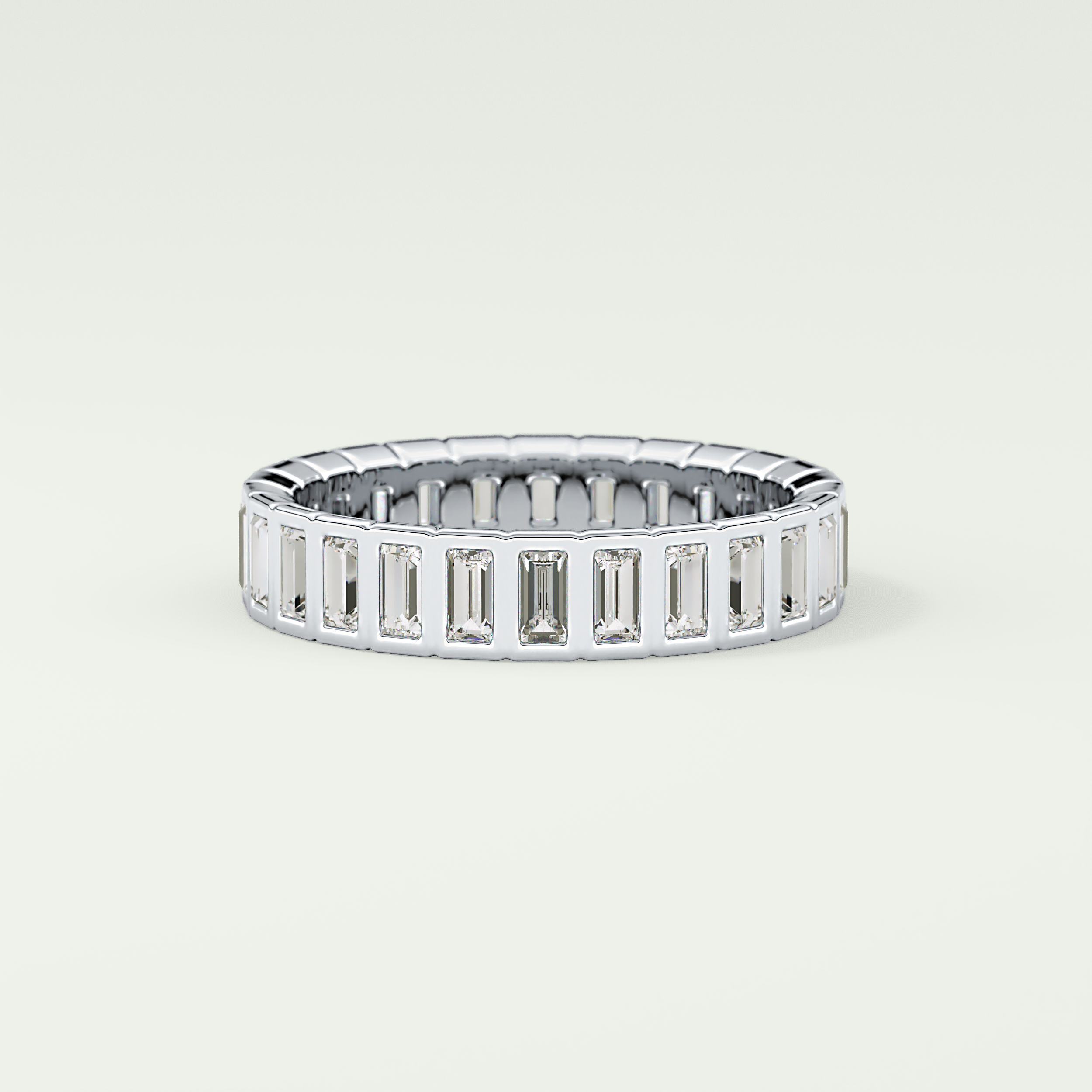 0.8 TCW Baguette Shaped Lab Grown Diamond Wedding Band