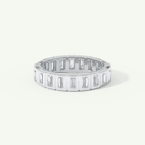 0.8 TCW Baguette Cut Lab-Grown Diamond Full Eternity Bezel Wedding Band
