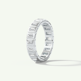 0.8 TCW Baguette Cut Lab-Grown Diamond Full Eternity Bezel Wedding Band