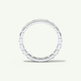 0.8 TCW Baguette Cut Lab-Grown Diamond Full Eternity Bezel Wedding Band