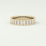 0.44 TCW Baguette Shaped Moissanite Wedding Band