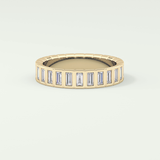 0.44 TCW Baguette Shaped Moissanite Wedding Band