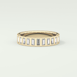 0.44 TCW Baguette Shaped Moissanite Wedding Band