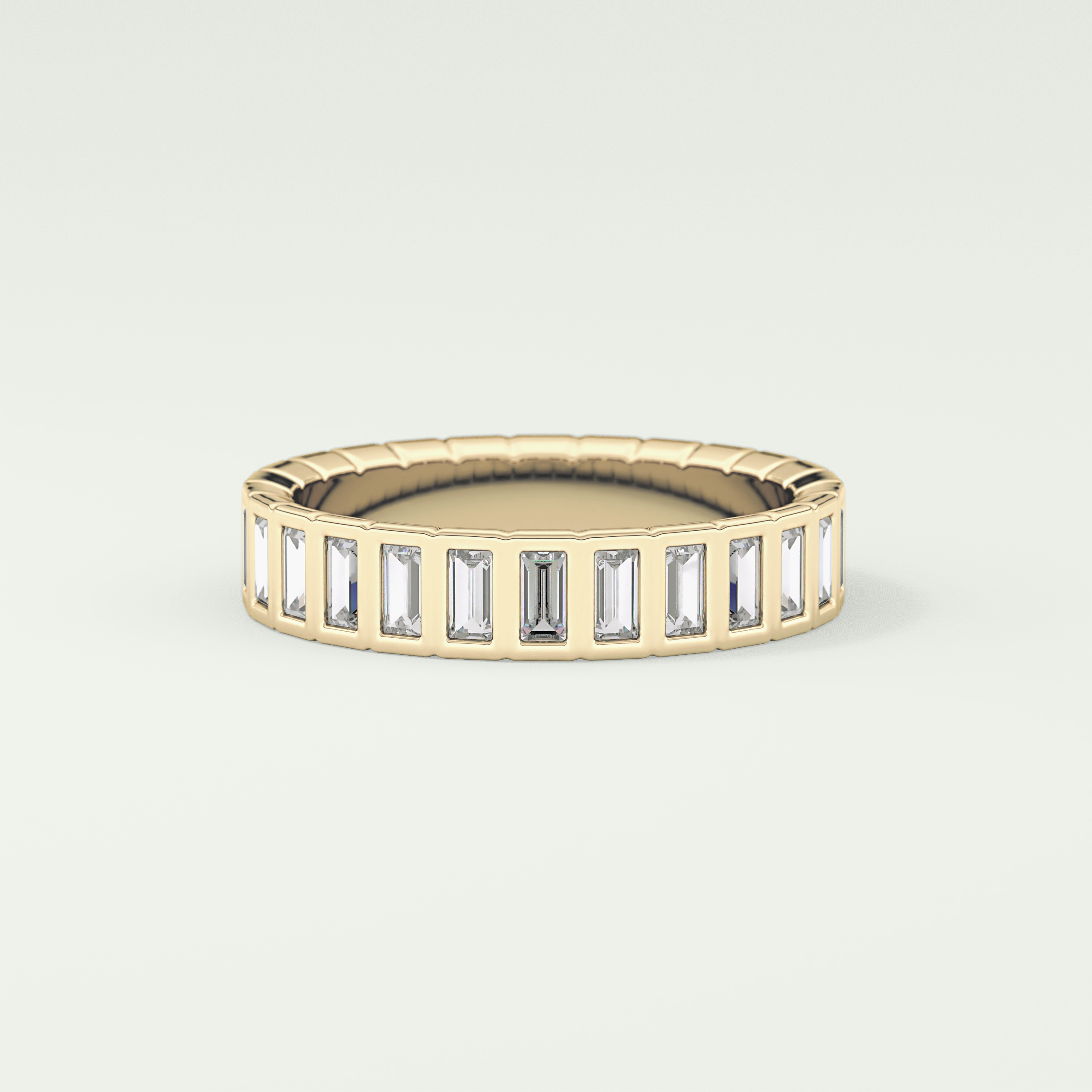 0.44 TCW Baguette Shaped Moissanite Wedding Band