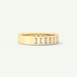 0.44 TCW Baguette Cut Lab-Grown Diamond Half Eternity Bezel Wedding Band