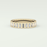 0.44 TCW Baguette Shaped Moissanite Wedding Band