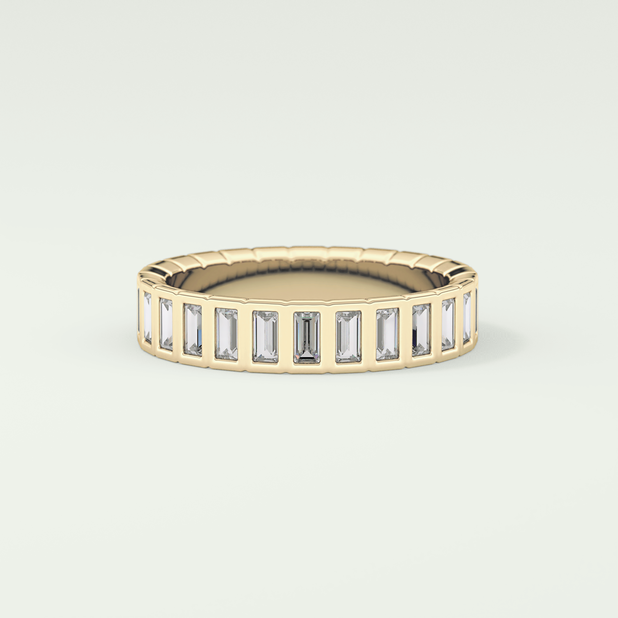 0.44 TCW Baguette Shaped Moissanite Wedding Band