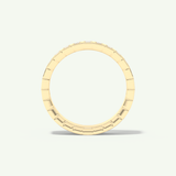 0.44 TCW Baguette Cut Lab-Grown Diamond Half Eternity Bezel Wedding Band