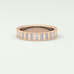 0.44 TCW Baguette Shaped Moissanite Wedding Band