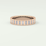0.44 TCW Baguette Shaped Moissanite Wedding Band