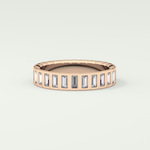0.44 TCW Baguette Shaped Moissanite Wedding Band